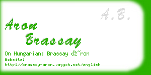 aron brassay business card